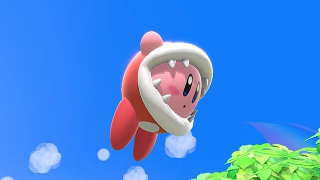 『スマブラSP』「パックンフラワー」をコピーした「カービィ」が可愛すぎる！ 文字通りの“パックン”姿にメロメロ
