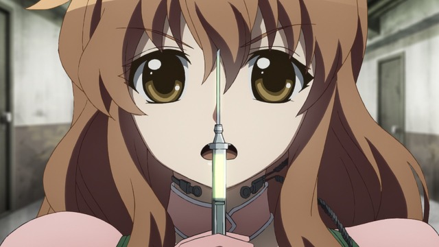 『魔法少女特殊戦あすか』第4話先行カット（C）深見真・刻夜セイゴ／SQUARE ENIX・「魔法少女特殊戦あすか」製作委員会