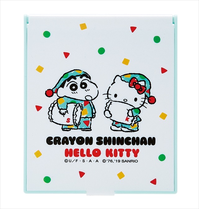 「ハローキティ×クレヨンしんちゃん」ミラー　864円（C）1976, 2019 SANRIO CO., LTD.（C）臼井儀人／双葉社・シンエイ・テレビ朝日・ADK