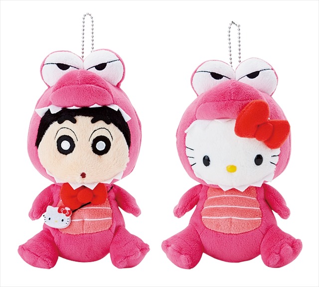 「ハローキティ×クレヨンしんちゃん」マスコットホルダー（ワニ山さん）　各2,160円（C）1976, 2019 SANRIO CO., LTD.（C）臼井儀人／双葉社・シンエイ・テレビ朝日・ADK