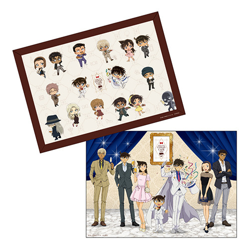 【カフェご利用特典】オリジナルランチョンマット（ランダム2種）（C）青山剛昌／小学館・読売テレビ・TMS 1996（C）2019 青山剛昌／名探偵コナン製作委員会