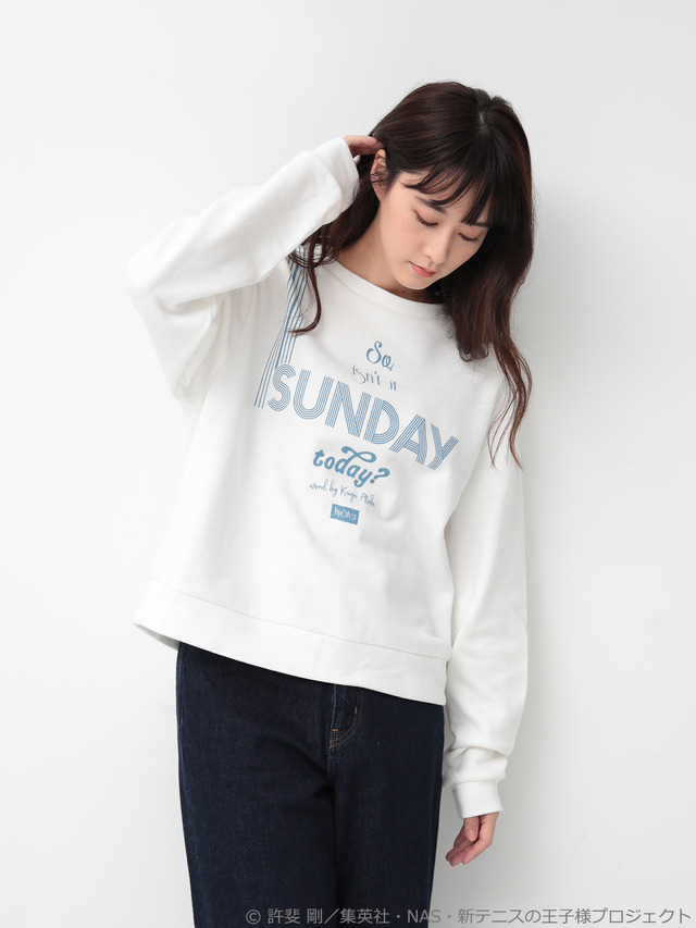earth music＆ecology Japan Label ×「新テニスの王子様」SUNDAYじゃねーの プルオーバー 価格：4,990円+税（C）許斐剛/集英社・NAS・新テニスの王子様プロジェクト