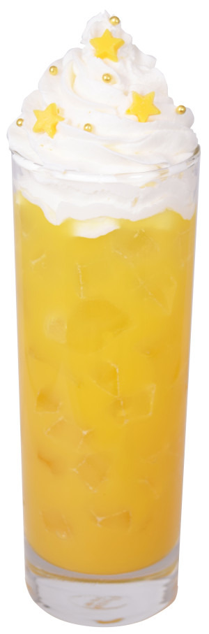 コラボドリンク「DRAMATIC STARSのトリプルスターオレンジ」700円（税込）（C）BANDAI NAMCO Entertainment Inc.（C）BNEI／WakeMini