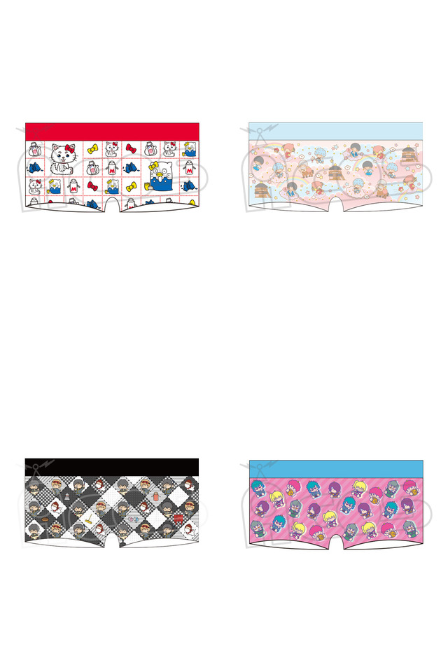 「ボクサーパンツ(全4種)」各3,500円（税別）（C）空知英秋／集英社・テレビ東京・電通・BNP・アニプレックス（C）'76, '82, '19 SANRIO APPR. NO.S594370