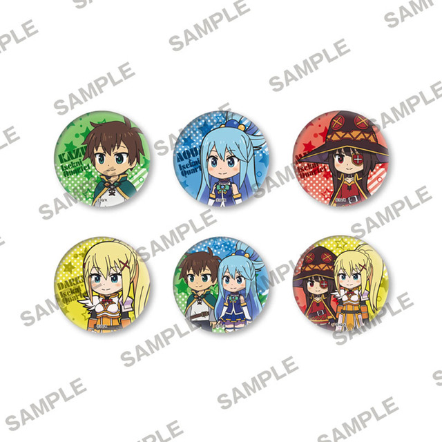 「異世界かるてっと　トレーディング缶バッジ　Ver.この素晴らしい世界に祝福を！」1Pack 400円（税込）（C）異世界かるてっと／KADOKAWA（C）Isekai Quartet/KADOKAWA