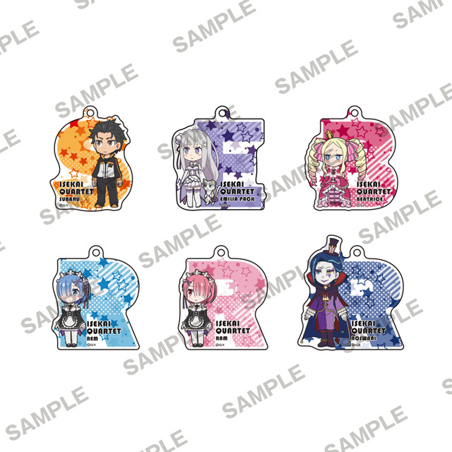 「異世界かるてっと　トレーディングアクリルキーホルダー　Ver.Re:ゼロから始める異世界生活」1Pack 650円（税込）（C）異世界かるてっと／KADOKAWA（C）Isekai Quartet/KADOKAWA
