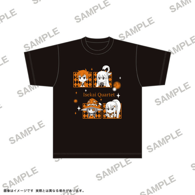 「異世界かるてっと　Tシャツ　Ver.この素晴らしい世界に祝福を！」2,500円（税込）（C）異世界かるてっと／KADOKAWA（C）Isekai Quartet/KADOKAWA
