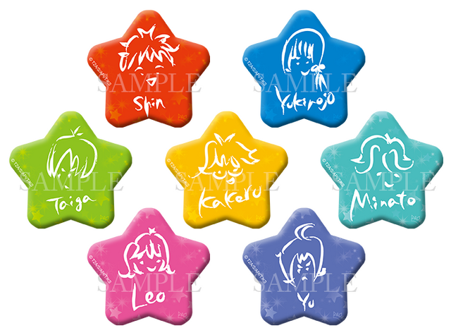 『KING OF PRISM』星型缶バッジコレクション（全7種／ランダム仕様）1個500円（税込）（C）T-ARTS / syn Sophia / エイベックス・ピクチャーズ / タツノコプロ / キングオブプリズムSSS製作委員会