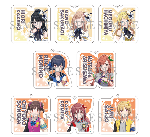 『アイドルマスター シャイニーカラーズ』アクリルイニシャルキーチェーン vol.1（全8種／ランダム仕様）1個600円（税込）（C） BANDAI NAMCO Entertainment Inc.