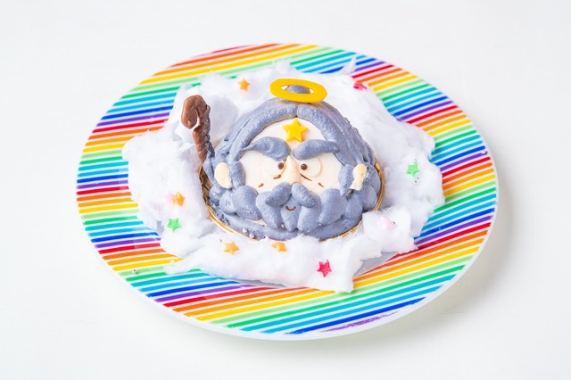 「スーパーゼウスケーキセット」（ドリンクつき）1,400円（税抜）（C）LOTTE/ビックリマンプロジェクト