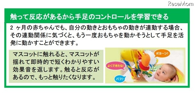 触って反応があるから手足のコントロールを学習できる
