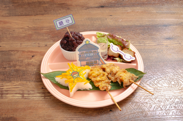 「『銀魂×Sanrio characters』コラボカフェ」万事屋特製！おこさまランチ　　1,490円（C）空知英秋／集英社・テレビ東京・電通・BNP・アニプレックス（C）1976,1982,2019 SANRIO CO.,LTD. TOKYO,JAPAN