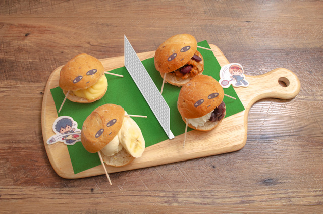 「『銀魂×Sanrio characters』コラボカフェ」真選組ミントンあんぱん祭り　　1,290円（C）空知英秋／集英社・テレビ東京・電通・BNP・アニプレックス（C）1976,1982,2019 SANRIO CO.,LTD. TOKYO,JAPAN