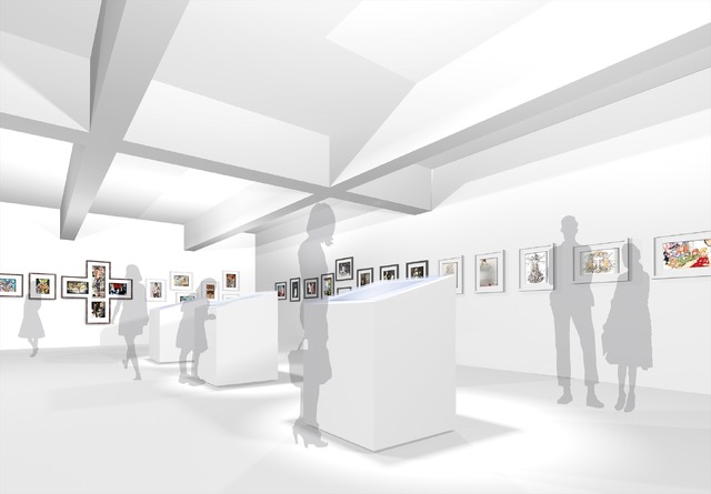 「画業30周年記念 小畑健展 NEVER COMPLETE」展示イメージ図 ZONE2「Illustration」／主催者提供