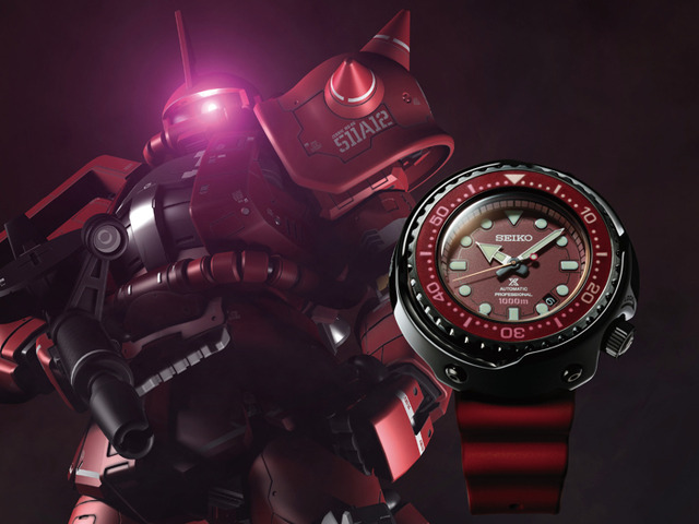 機動戦士ガンダム　ZGO　海外限定　コラボ腕時計 レッド　シャア専用ザクモデル