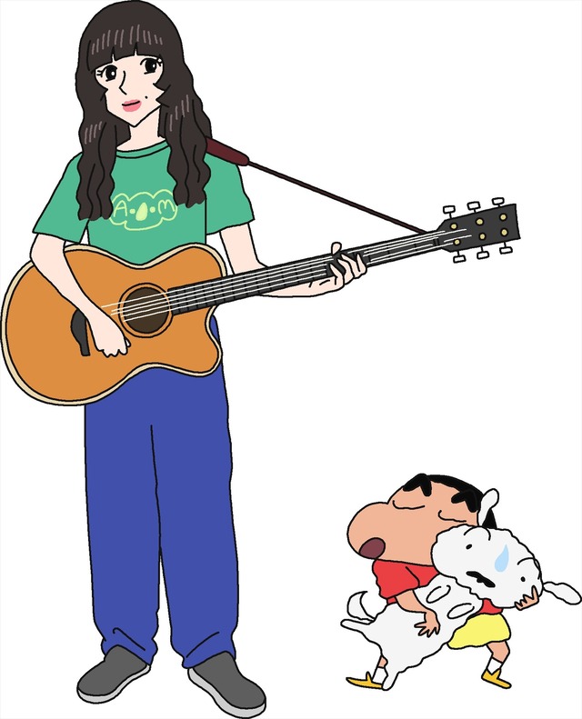 『映画クレヨンしんちゃん 新婚旅行ハリケーン ～失われたひろし～』あいみょん本編出演ビジュアル（C）臼井儀人／双葉社・シンエイ・テレビ朝日・ ADK 2019