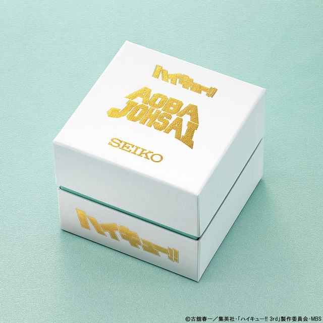 「ハイキュー!! アニメ5周年記念 オフィシャルコラボウォッチ」青葉城西高校モデル 29,800円（税別）（C）古舘春一／集英社・「ハイキュー!! 3rd」製作委員会・MBS