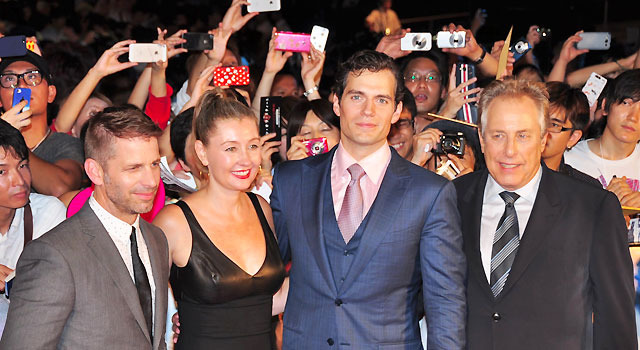 ヘンリー・カビル＆ザック・スナイダー監督＆デボラ・スナイダー（製作）＆チャールズ・ローブン（製作）／『マン・オブ・スティール』ジャパン・プレミア