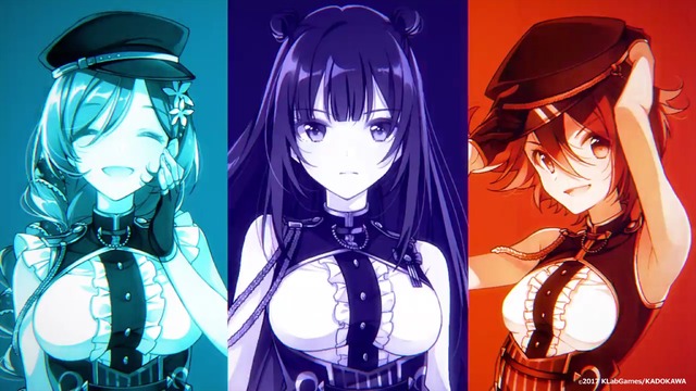 『ラピスリライツ ～この世界のアイドルは魔法が使える～』supernova（ユエ：桜木夕、ミルフィーユ：奥紗瑛子、フィオナ：伊藤はるか）（C）2017 KLabGames/KADOKAWA