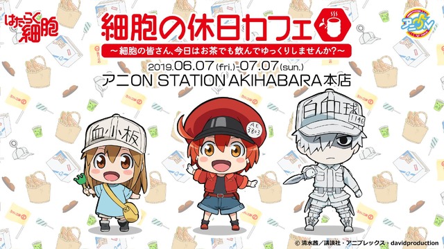 「細胞の休日カフェ ～細胞の皆さん、今日はお茶でも飲んでゆっくりしませんか？～」 （C）清水茜／講談社・アニプレックス・davidproduction