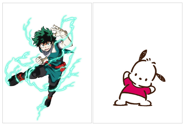 緑谷 出久×ポチャッコ（C）堀越耕平／集英社・僕のヒーローアカデミア製作委員会（C）1976, 1979, 1988, 1989, 1992, 1993, 1996, 2001, 2019 SANRIO CO.,LTD.