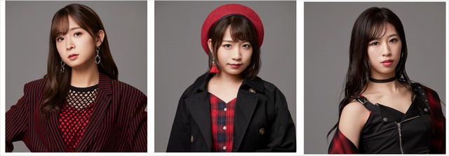 「BlooDye」アーティストビジュアル （左から）赤木彩香、伊藤千咲美、古高彩乃