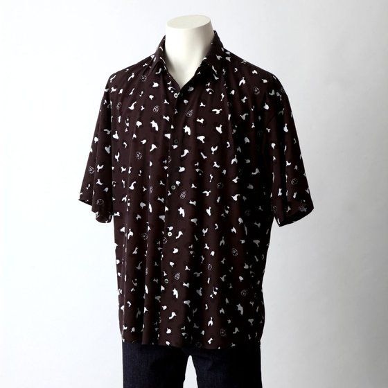 「【ジョジョの奇妙な冒険 黄金の風】×【tk.TAKEO KIKUCHI】 コラボシャツ / ディアボロ ブラック」10,800円（税込／送料・手数料別途）（C）LUCKY LAND COMMUNICATIONS/集英社・ジョジョの奇妙な冒険GW製作委員会