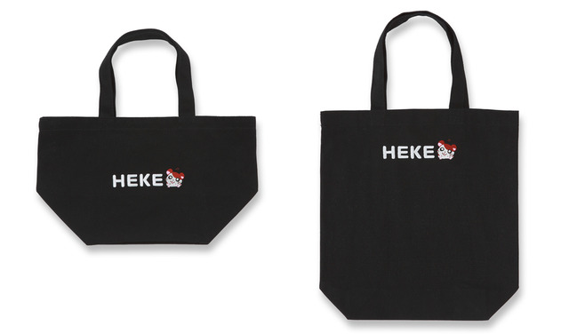 「とっとこハム太郎　HEKEシリーズ　ランチトート」 3,900円（税別）、「とっとこハム太郎　HEKEシリーズ　A4トートバッグ」4,300円（税別）（C）河井リツ子・小学館