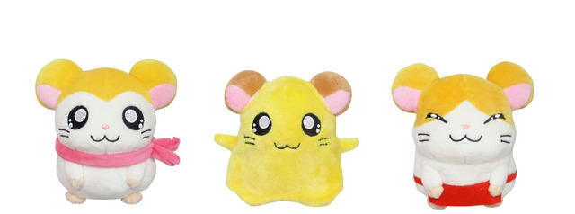「とっとこハム太郎　マフラーちゃん（S）」1,000円（税別）「とっとこハム太郎　ちび丸ちゃん（S）」1,000円（税別）「とっとこハム太郎　まいどくん（S）」1,000円（税別）（C）河井リツ子・小学館