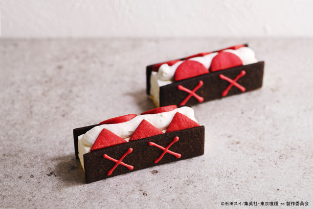 『東京喰種 トーキョーグール：re』×「Roasted COFFEE LABORATORY」シューゾーサスペンダースティックケーキ 700円（C）石田スイ/集英社・東京喰種 :re 製作委員会