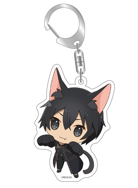 「にゃふぉるめ」シリーズ アクリルチャーム　キリト　600円（税抜）（C）2017 川原 礫／ＫＡＤＯＫＡＷＡ アスキー・メディアワークス／SAO-A Project