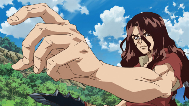 TVアニメ『Dr．STONE』第5話先行カット（C）米スタジオ・Boichi／集英社・Dr.STONE製作委員会