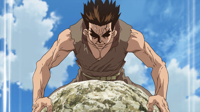 TVアニメ『Dr．STONE』第5話先行カット（C）米スタジオ・Boichi／集英社・Dr.STONE製作委員会