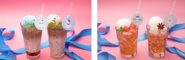 「Fate/Grand Order Design produced by Sanrio」コラボカフェ第3弾　コーヒーフロート(全2種)　790円　（ブリュンヒルデ/シグルド）　鉄観音フロート（全2種）　790円　（始皇帝/李書文）（C） TYPE-MOON / FGO PROJECT