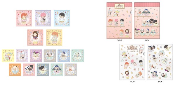 「Fate/Grand Order Design produced by Sanrio」コラボカフェ第3弾　マイクロファイバークロス（ランダム16種）　600円　クリアファイル2枚セット（全1種）　750円（C） TYPE-MOON / FGO PROJECT