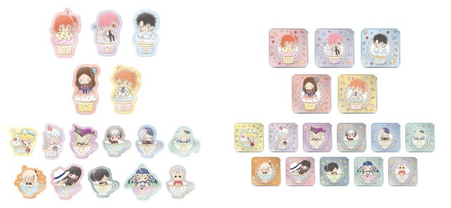「Fate/Grand Order Design produced by Sanrio」コラボカフェ第3弾　ダイカットステッカー（全7種）各750円　アクリルコースター（ランダム16種）750円（C） TYPE-MOON / FGO PROJECT