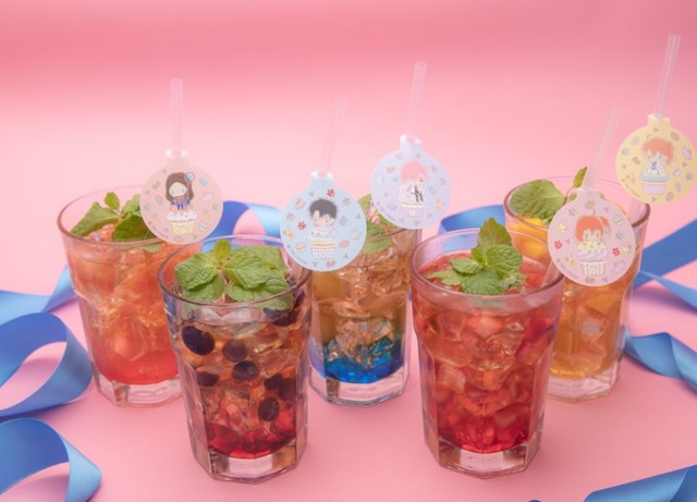 「Fate/Grand Order Design produced by Sanrio」コラボカフェ第3弾　フルーツインティー（全5種）　各790円　（マスター（男）/マスター（女）/マシュ/ロマニ/ダ・ヴィンチ）（C） TYPE-MOON / FGO PROJECT