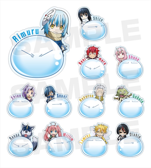 「転生したらアイドルだった件」トレーディングひょっこりアクリルマグネット(全12種)単品：750円（税別）　BOX：9,000円（税別）（C）川上泰樹・伏瀬・講談社／転スラ製作委員会（R）KODANSHA