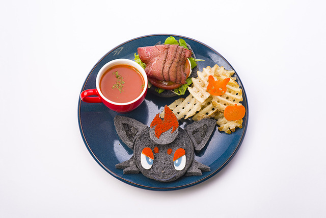 「ポケモンカフェ」ゾロアのハロウィンローストビーフバーガー　　　 1,706円（C）2019 Pokemon.（C）1995-2019 Nintendo/Creatures Inc./GAME FREAK inc.