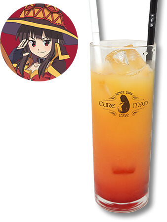 「『映画 この素晴らしい世界に祝福を！ 紅伝説』カフェ」【ドリンク】めぐみん￥500＋税（Set Drink 不可）（C）2019 暁なつめ・三嶋くろね／KADOKAWA／映画このすば製作委員会