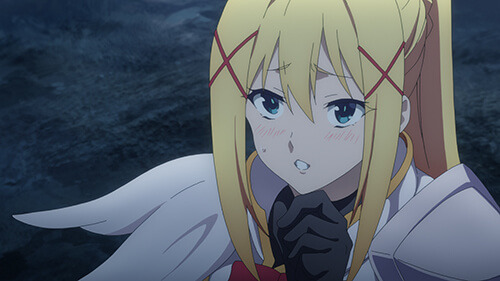 「『映画 この素晴らしい世界に祝福を！ 紅伝説』カフェ」展示物例（C）2019 暁なつめ・三嶋くろね／KADOKAWA／映画このすば製作委員会