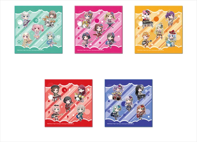 「バンドリ！ ガールズバンドパーティ！キャンペーン」■マイクロファイバーハンカチ（全5種） 本体価格 各600円 （＋税）（C）BanG Dream! Project（C）Craft Egg Inc.（C）bushiroad All Rights Reserved.