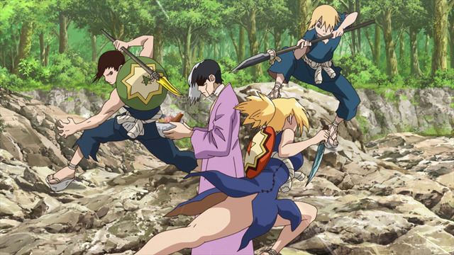 『Dr．STONE』第9話先行カット（C）米スタジオ・Boichi／集英社・Dr.STONE製作委員会