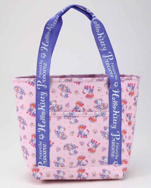 【ふたりはプリキュア×ハローキティ 総柄シリーズ】総柄リトルトートバッグ　6,900円（C） 1976, 2019 SANRIO CO., LTD. 著作株式会社サンリオ