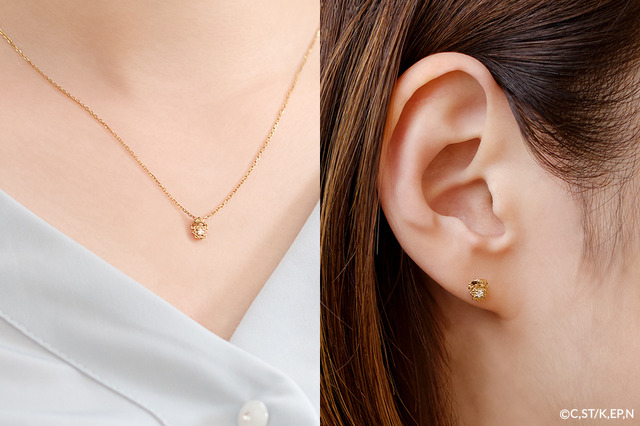 「Petit series（プチシリーズ）“小狼”ピアス」22,500円（税抜）「Petit series（プチシリーズ）“小狼”ネックレス」17,500円（税抜）（C）CLAMP、ST/講談社・NEP・NHK