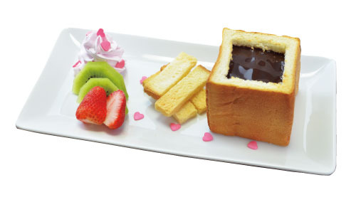 「『種村有菜原画展～20th Ａnniversary～』×アニメイトカフェ」『猫と私の金曜日』より ダパンダのパンチョコフォンデュ（850円）（C）種村有菜／集英社