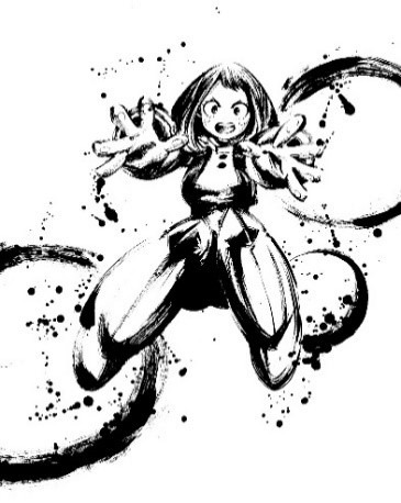 『僕のヒーローアカデミア』水墨画アート（C）堀越耕平／集英社・僕のヒーローアカデミア製作委員会