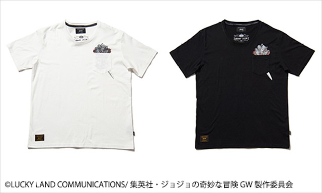 「glamb×TVアニメ『ジョジョの奇妙な冒険 黄金の風』」Risotto Nero’s stand pocket T 　6,900円（税抜・11月下旬発売）（C）LUCKY LAND COMMUNICATIONS/ 集英社・ジョジョの奇妙な冒険GW製作委員会