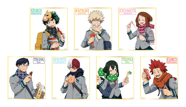「セガコラボカフェ 僕のヒーローアカデミア」ミニ色紙（全7種）600円（税抜）（C）堀越耕平／集英社・僕のヒーローアカデミア製作委員会（C）SEGA