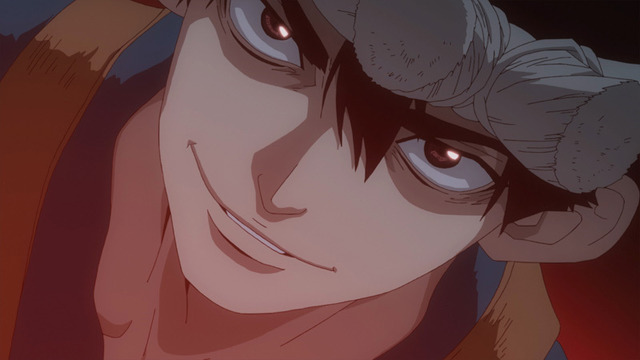 『Dr．STONE』第12話「背中合わせの仲間たち」場面カット（C）米スタジオ・Boichi／集英社・Dr.STONE製作委員会